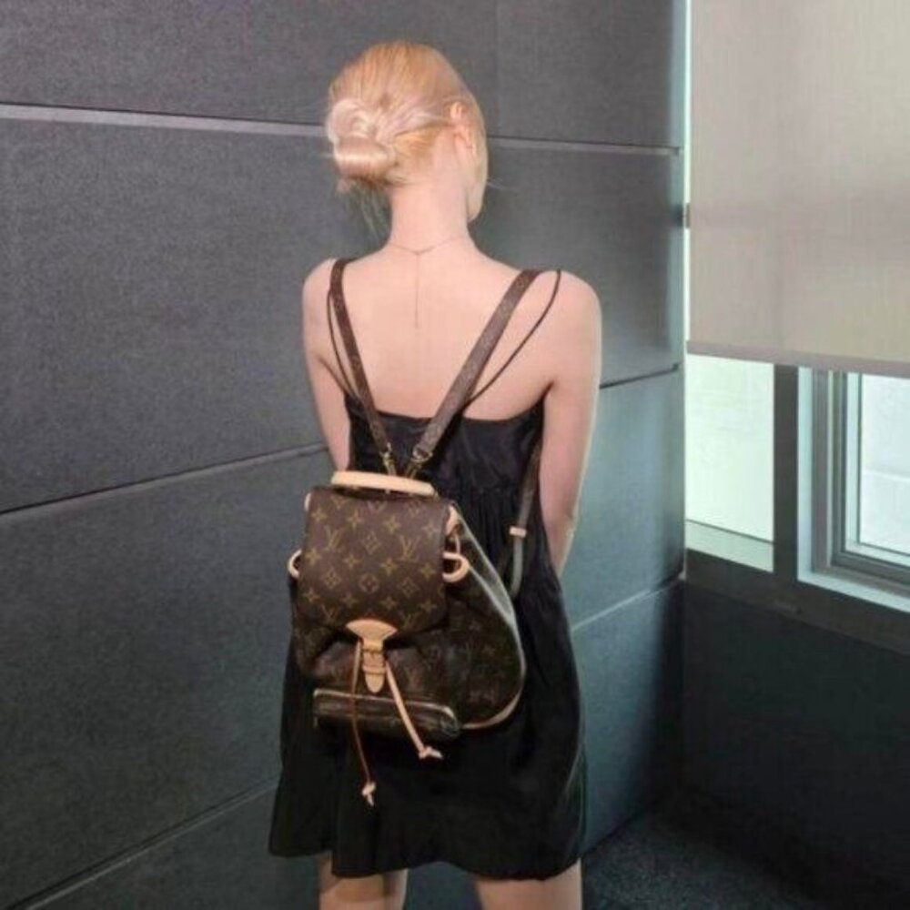 🔥EXTRA LARGE🔥 Authentic Louis Vuitton Monogram Montsouris GM Backpack Bag LV - Picture 3 of 15